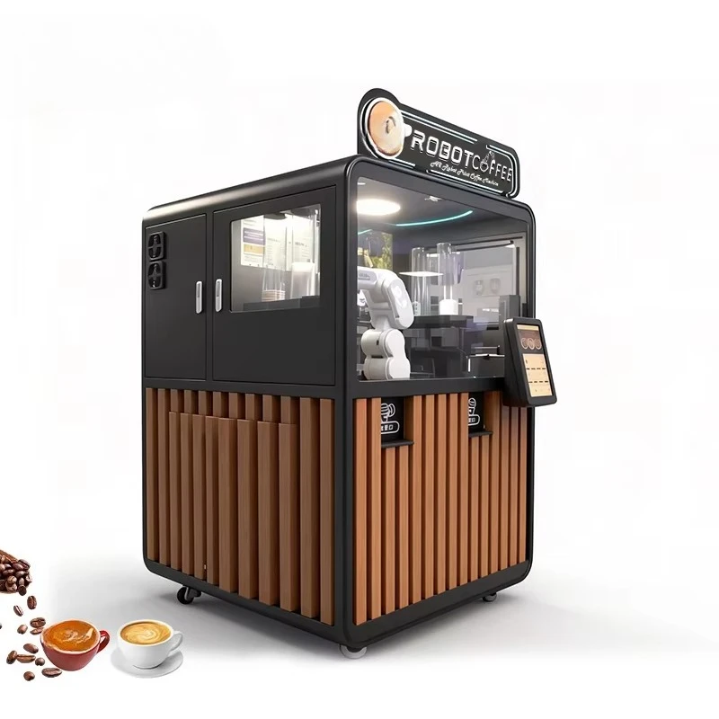 Smart Coffee Vending Kiosk Support Remote Price Modification Multi Payment Combined Hotel Lobby Self Coffee Dispenser