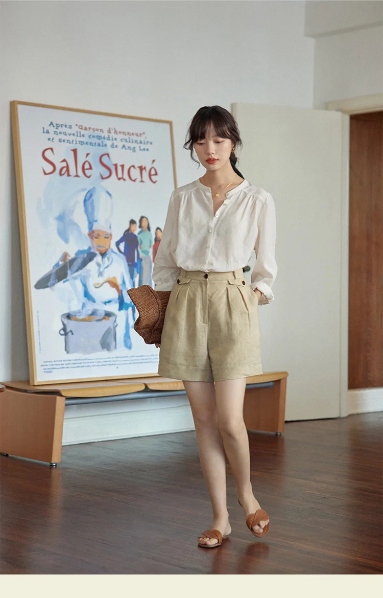 Chemises à manches longues pour femmes, chemisiers en coton boutonné, coupe cintrée, col rabattu, décontracté, élégant, tenue féminine, qualité douce, printemps