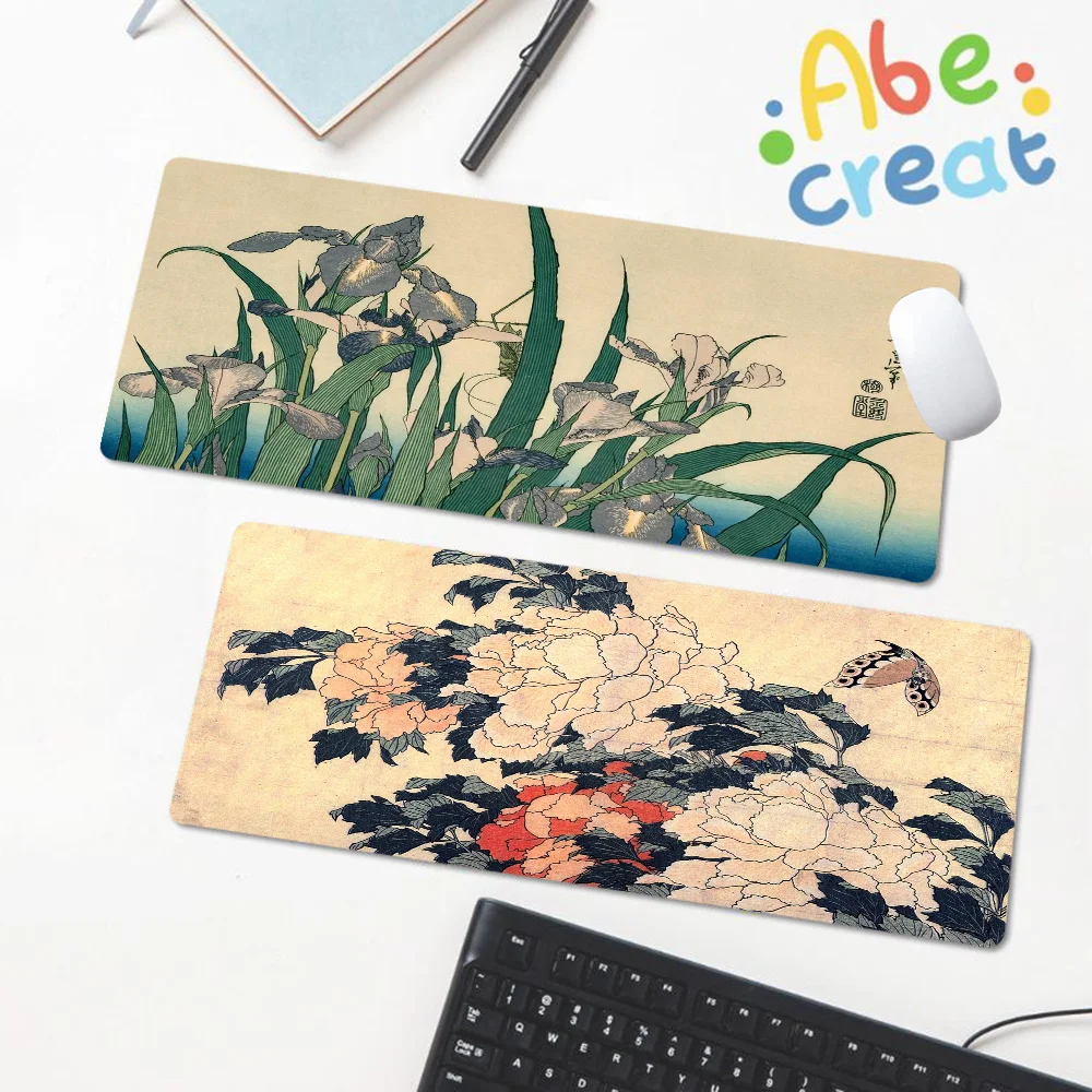 Hokusai Ohara Koson Japan Style Art Non-slip Lockedge Office Student Gaming Thickened Large Non-slip Cushion Mouse Pad