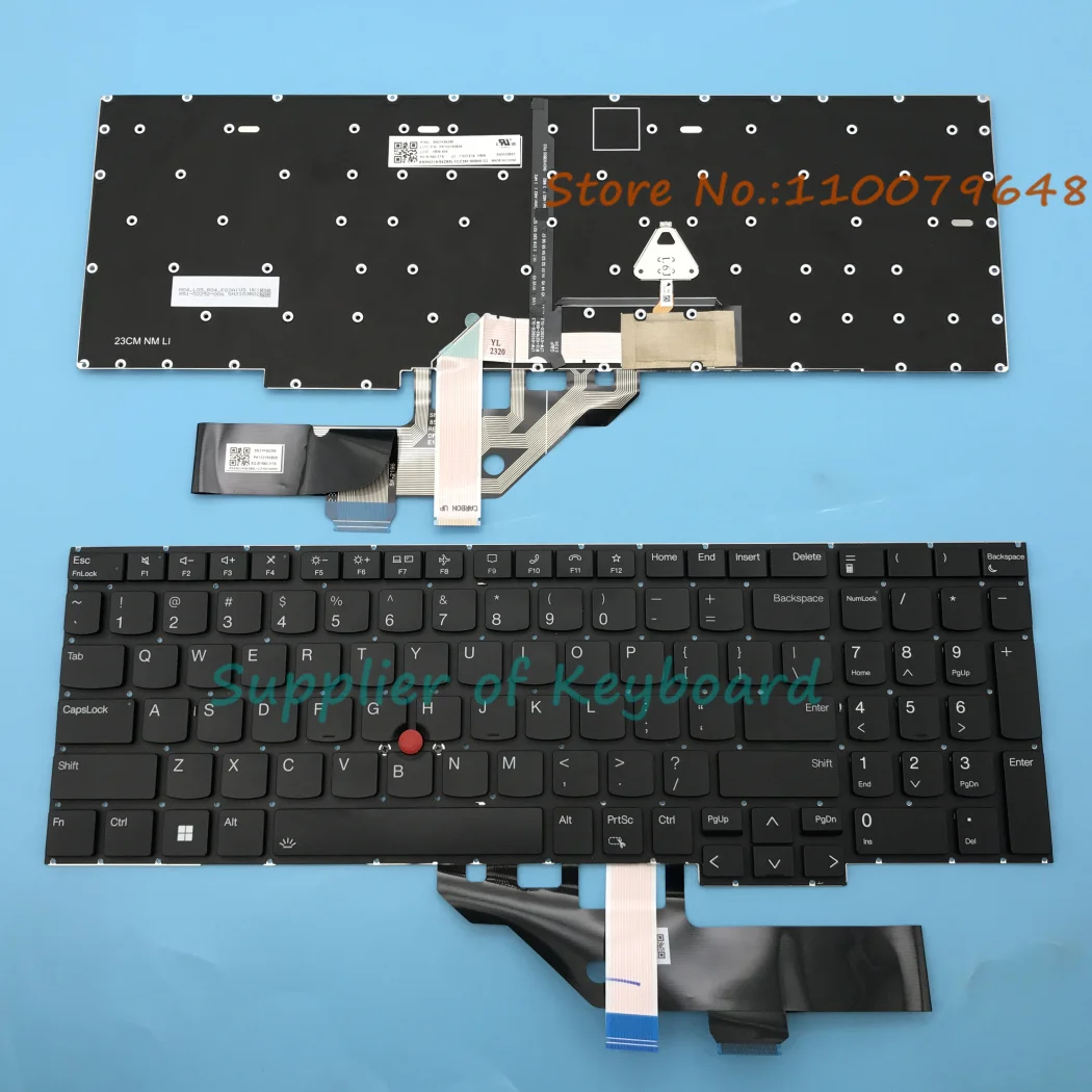 Original NEW English/UK Keyboard For Lenovo Thinkpad E16 Gen1 Type 21JN 21JQ 21JT 21JU Laptop Backlit SN21K54319