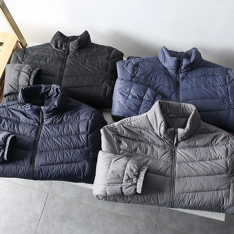 

Lightweight Warm Autumn Winter Men's Jaet Faionable Casual Stand Collar down Cotton Coat Youth ular Stand Fit Water...