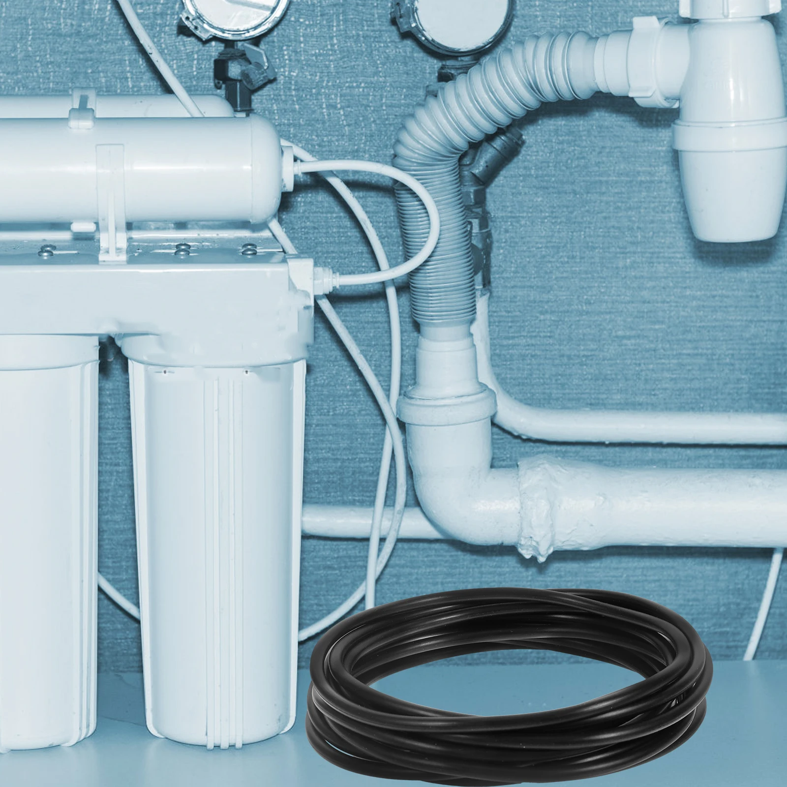 

20pcs Water Filter Sealing 98mm Inner Diameter 4mm Thick Black Silicone Gasket for RO Purifier Housing