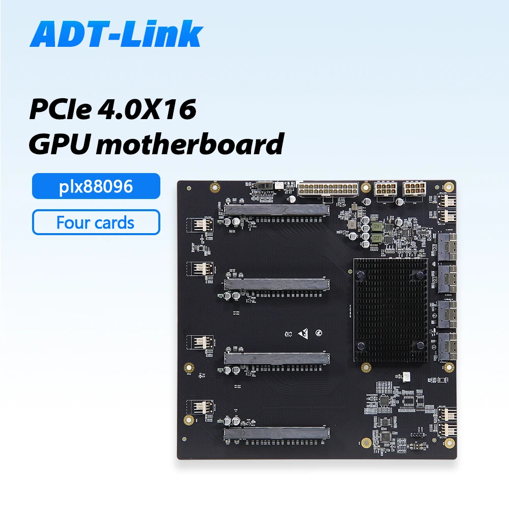 

PCIe 4.0 Plx88096 Объединительная плата с четырьмя слотами, 4-карта, материнская плата графического процессора, интерфейс SFF8654-8i для сетевых процессоров, жестких дисков U.2.