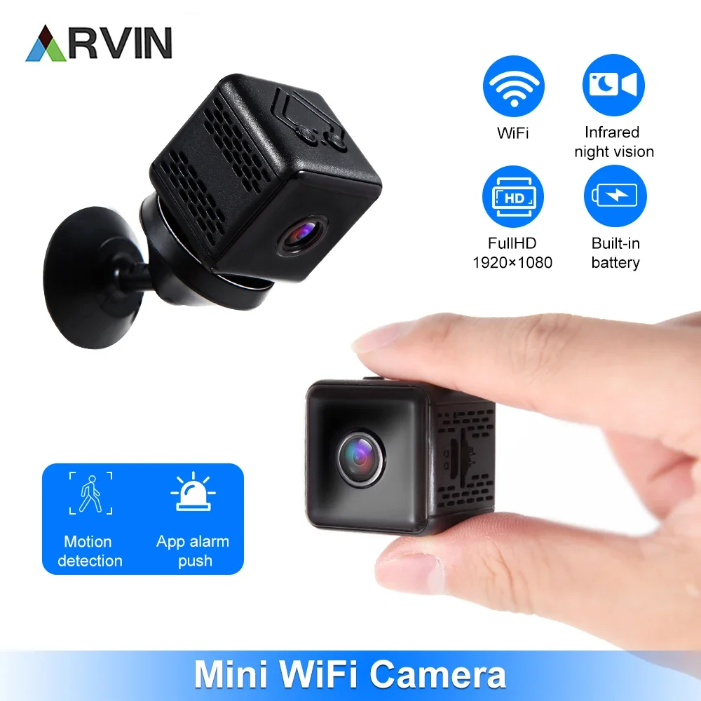 camera de vigilancia sem fio home security mini camera wifi video 1080p visao noturna clear ir deteccao de movimento novo 2024 01