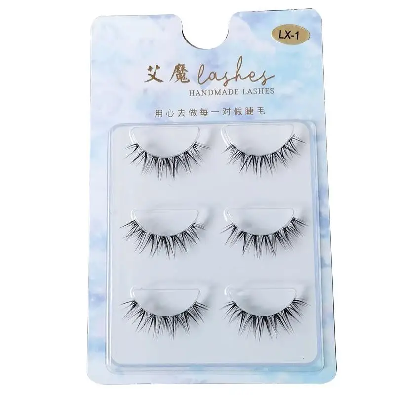 3Pairs Little Devil Eyelash Cosplay Lash Lolita Extension False Eyelashes Japanese Fairy Lolita Sweet Eyelashes Eye Makeup Tools