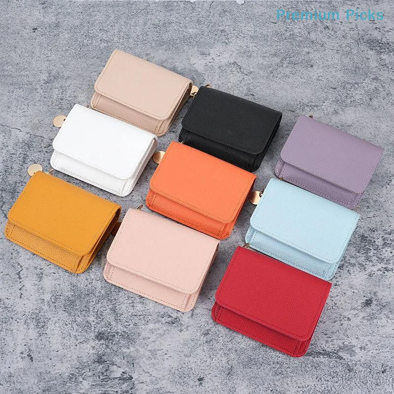 portableTrifold Wallet for Women Fashionable Korean Style with Zipper for Versatile Coin Management