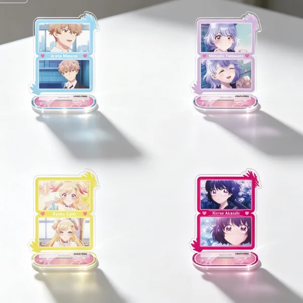 Anime Kaiju Girl Caramelise Kuroe Akaishi Arata Minami Rectangle Acrylic Stand Model Plate Keychains Desk Decorations