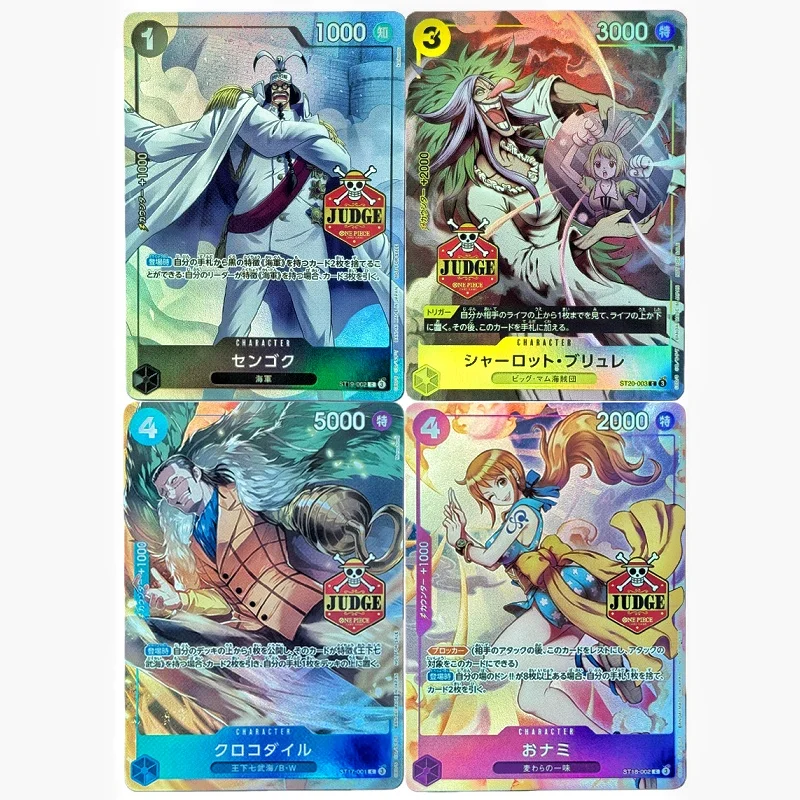 

4 модели One Piece ST20-003 Трафальгар Д. Ватер Лоу DIY Голографическая карта ST17-001 Сэр Крокодил Нами Коллекционная карта для аниме-игр
