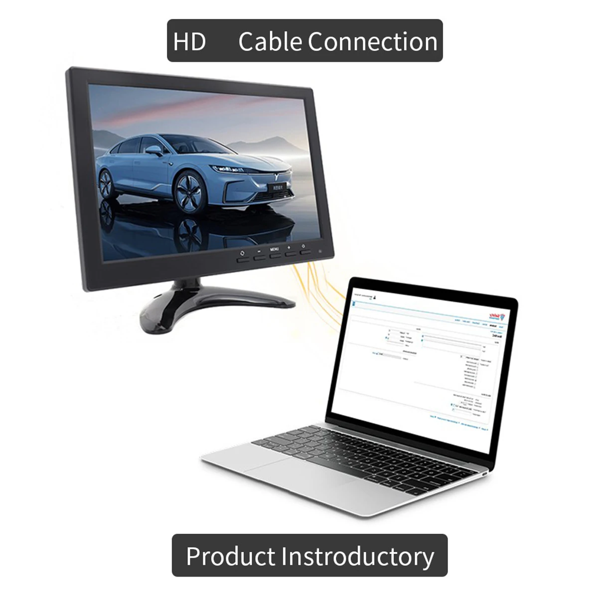 IPS Panel Small Size Pc Monitor 10 Inch Tft Lcd Cctv Tv Monitor 10.1 Inch Widescreen Led Monitor with HD1080P BNC VGA USB Input