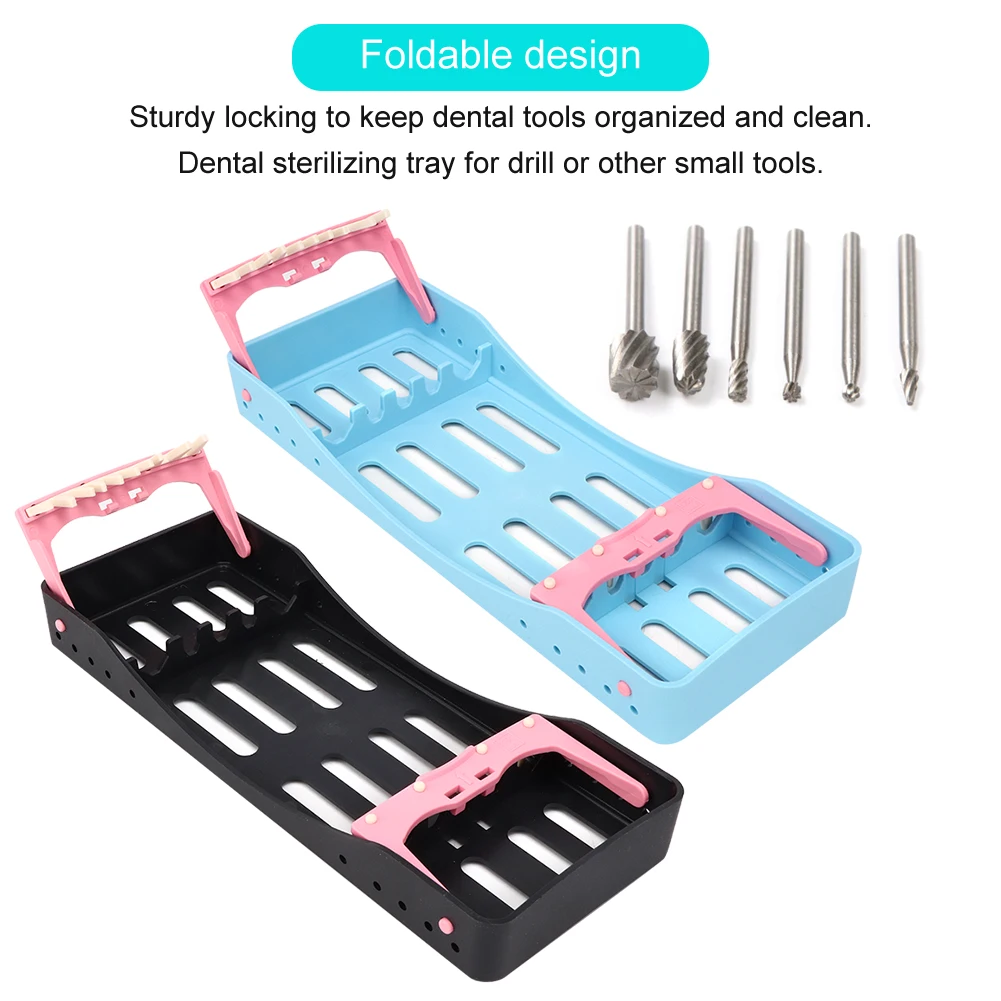 Foldable Design Dental Surgical Sterilization Box Disinfection Tray High Temperature Resistance Dentistry Oral Care Tools Plate