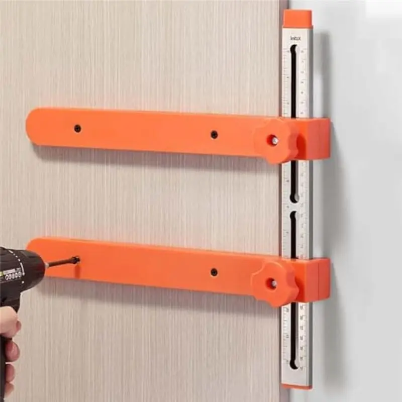 A11E-Drawer Slide Installation Jig Kit,Drawer Slide Tool,Precision Cabinet Hardware Jig,Shelf Pin Jig Hinge Jig For Cabinets