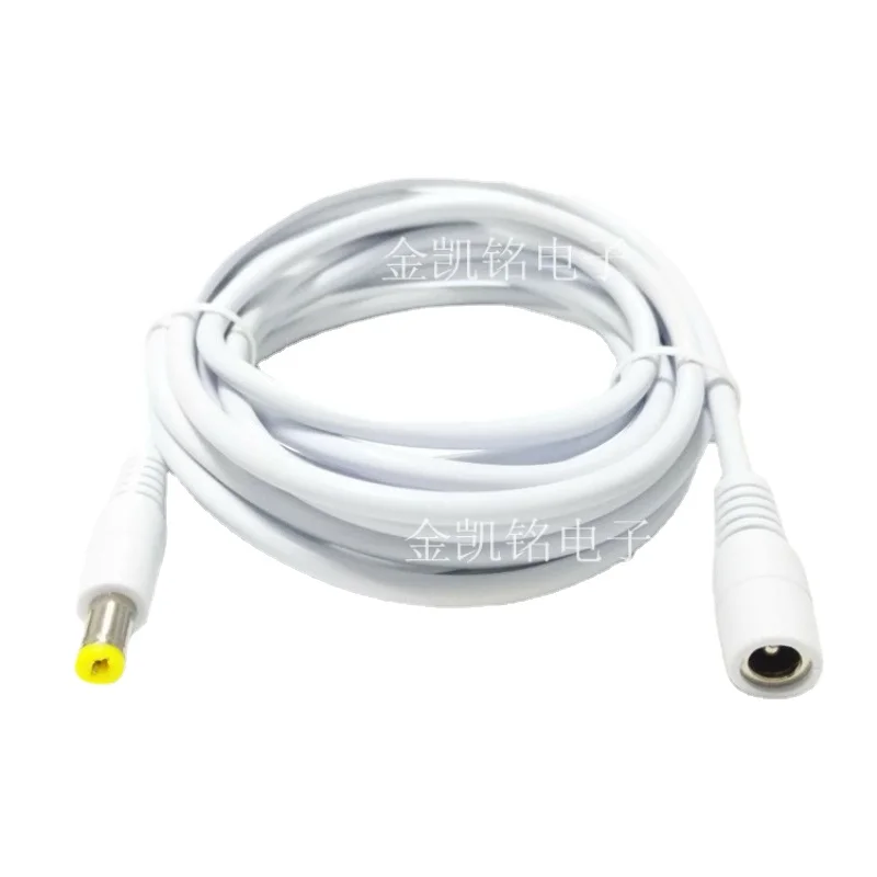 

Thick Copper Power Extension Cable - 12V - White - DC 5.5*2.1mm Male To Female - for Monitor LED Lights - 5m