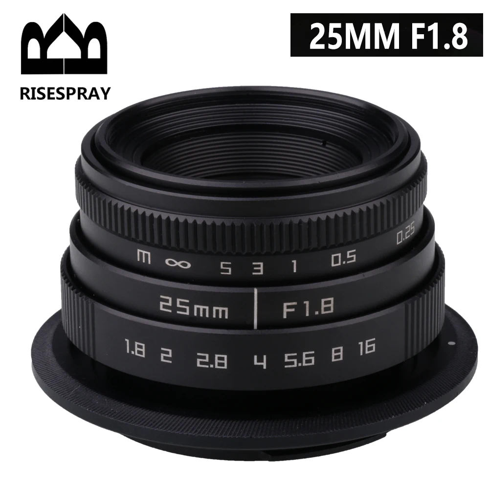 Szerokokątny obiektyw optyczny 25 mm F1.8 Mini CCTV C do aparatu bezlusterkowego Canon eosm Nikon N1 Sony NEX Fuji Olympus Panasonic