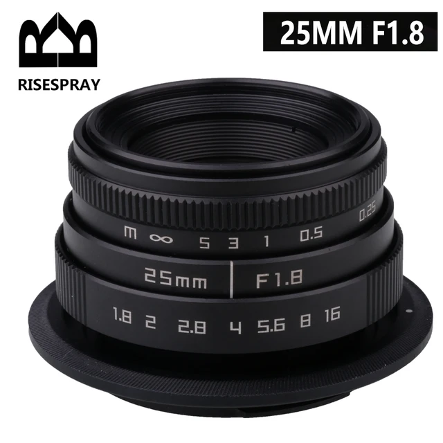 Szerokokątny obiektyw optyczny 25 mm F1.8 Mini CCTV C do aparatu bezlusterkowego Canon eosm Nikon N1 Sony NEX Fuji Olympus Panasonic