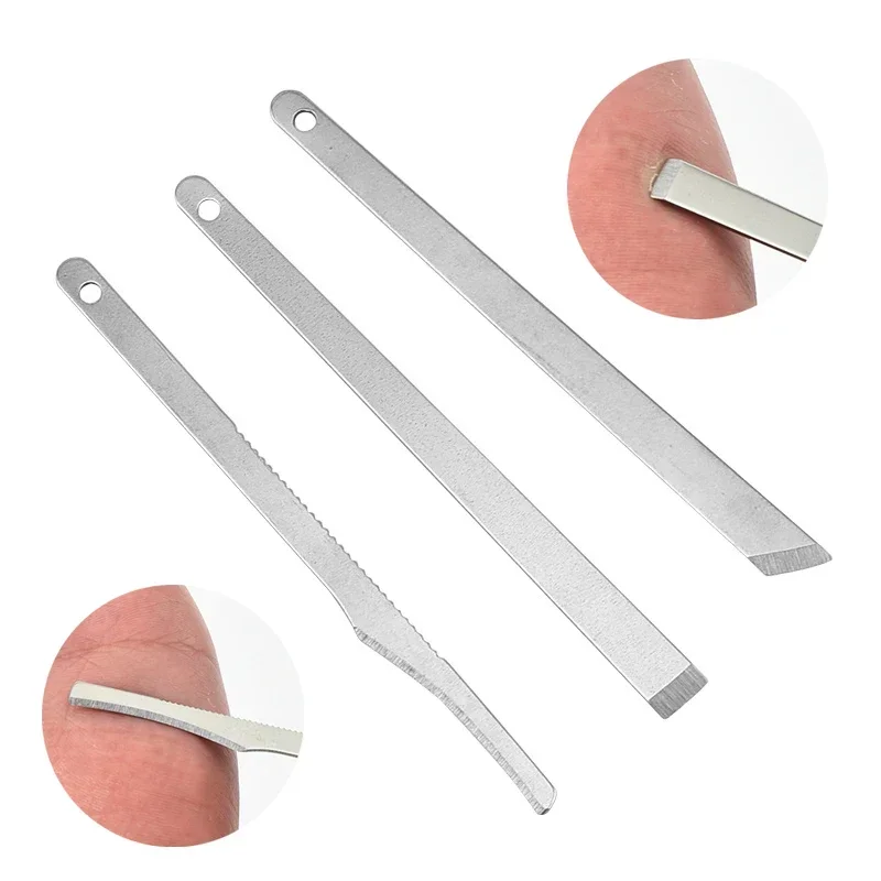 3PC Toenail Scraper Manicure Tools Feet Nail Ingrown Cuticle Pedicure Knife Set Dead Skin Remover Files Foot Care Pedicure Tools