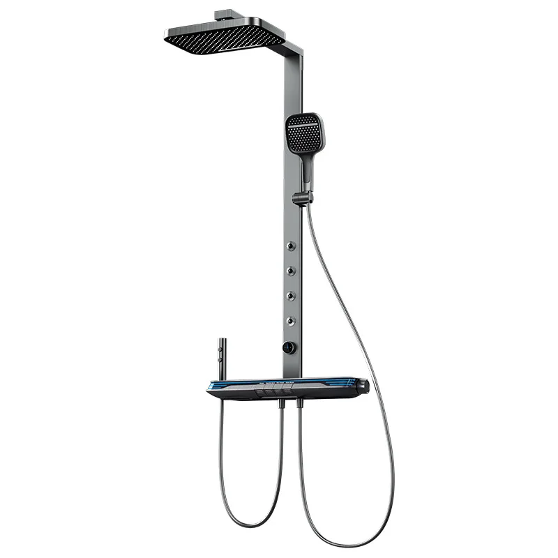 Waist spray thermostatic shower shower set, a complete set of oversized storage table pressurized shower
