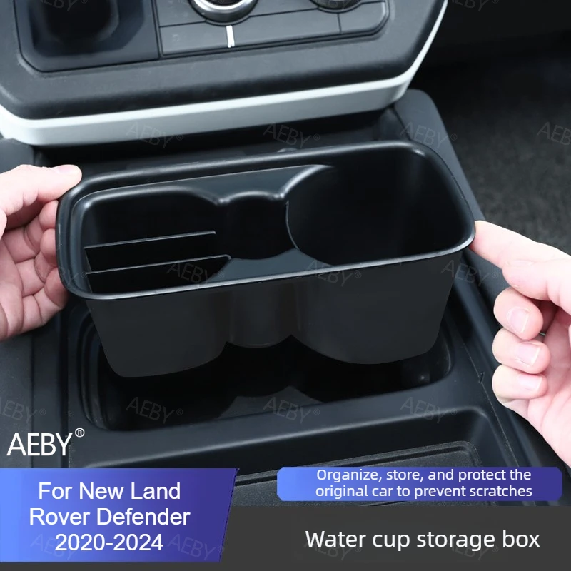 For New Land Rover Defender 2020-2024 Center console cup holder divider storage tray Hidden armrest cup holder interior