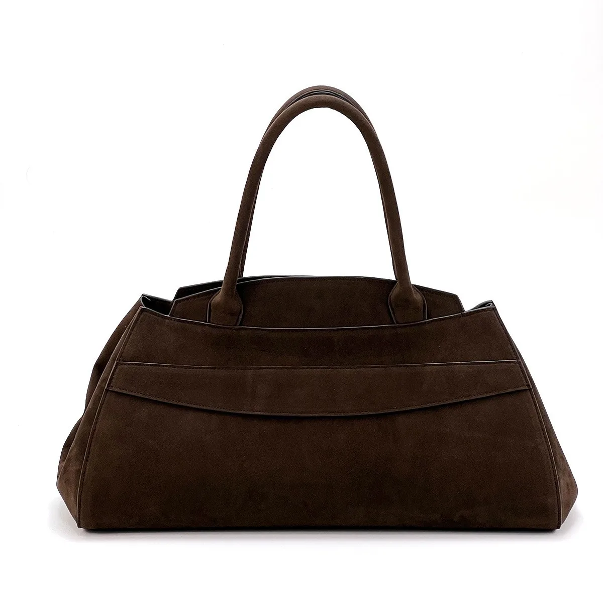 Bolsos de mano de gran capacidad de gamuza a la moda para mujer, bolsos de hombro de diseñador Maillard, tendencia de otoño e invierno, bolso grande para ir al trabajo 2024