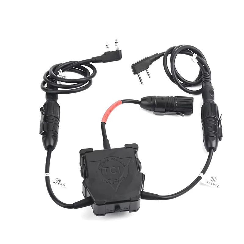 WADSN Airsoft R.3 U سلسلة المزدوج PTT سماعة كينوود Huning التكتيكية سماعة Baofeng اسلكية تخاطب موصل دفع إلى الحديث Devic