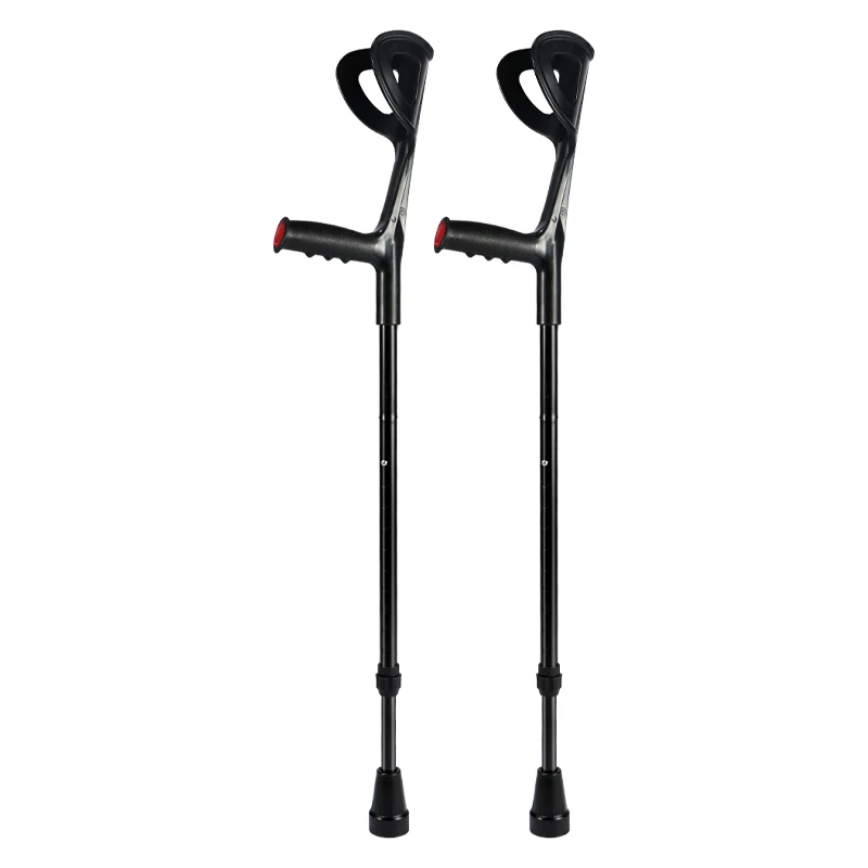 

Adjustable Carbon Fiber Cane With Open Cuff Folding Crutches Forearm Arm Support For Adults Walking