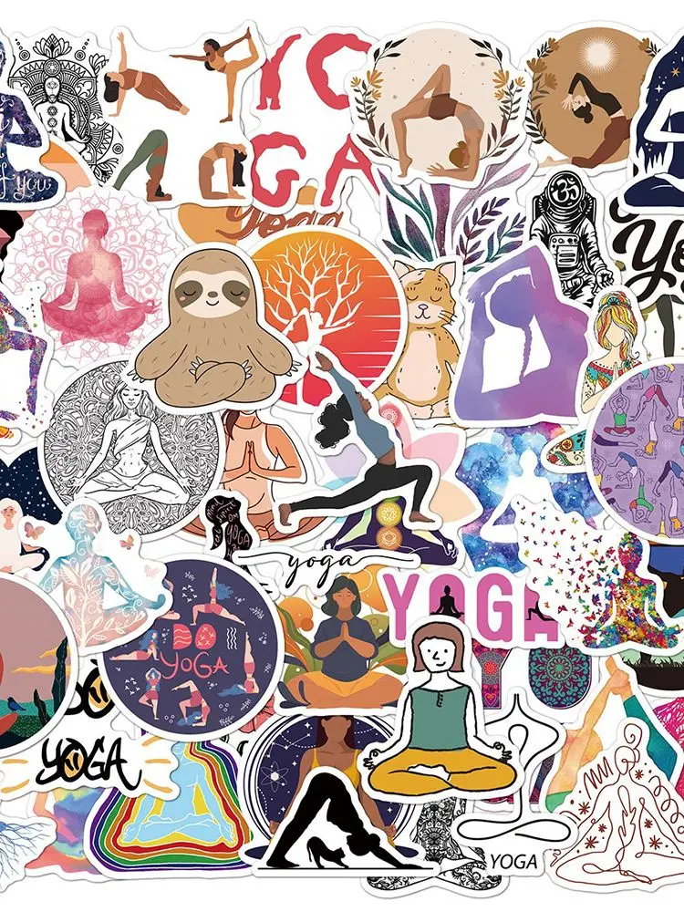 Autocollants d'exercice de fitness pour enfants, graffiti, décalcomanies, art, yoga, bricolage, téléphone, ordinateur portable, bagages, planche à roulettes, cadeau amusant, 10 pièces, 30 pièces, 50