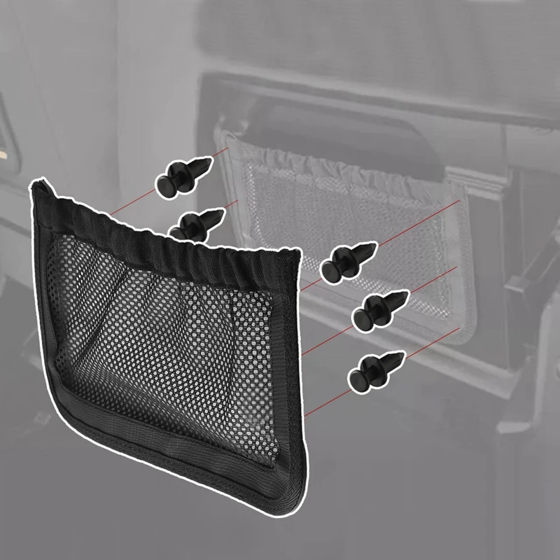 MYHOME UTV Rear Backrest Storage Nets For Can Am Defender Max Accessories Replacement 715003019 2 Pack