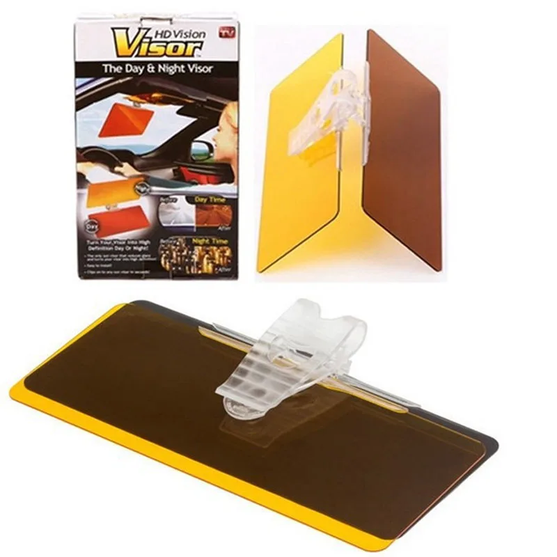 

Car Sun Visor HD Anti-UV Day Night Anti-dazzle Goggles Clip-on Driving Vehicle Shield for View Visor Driving Mirror