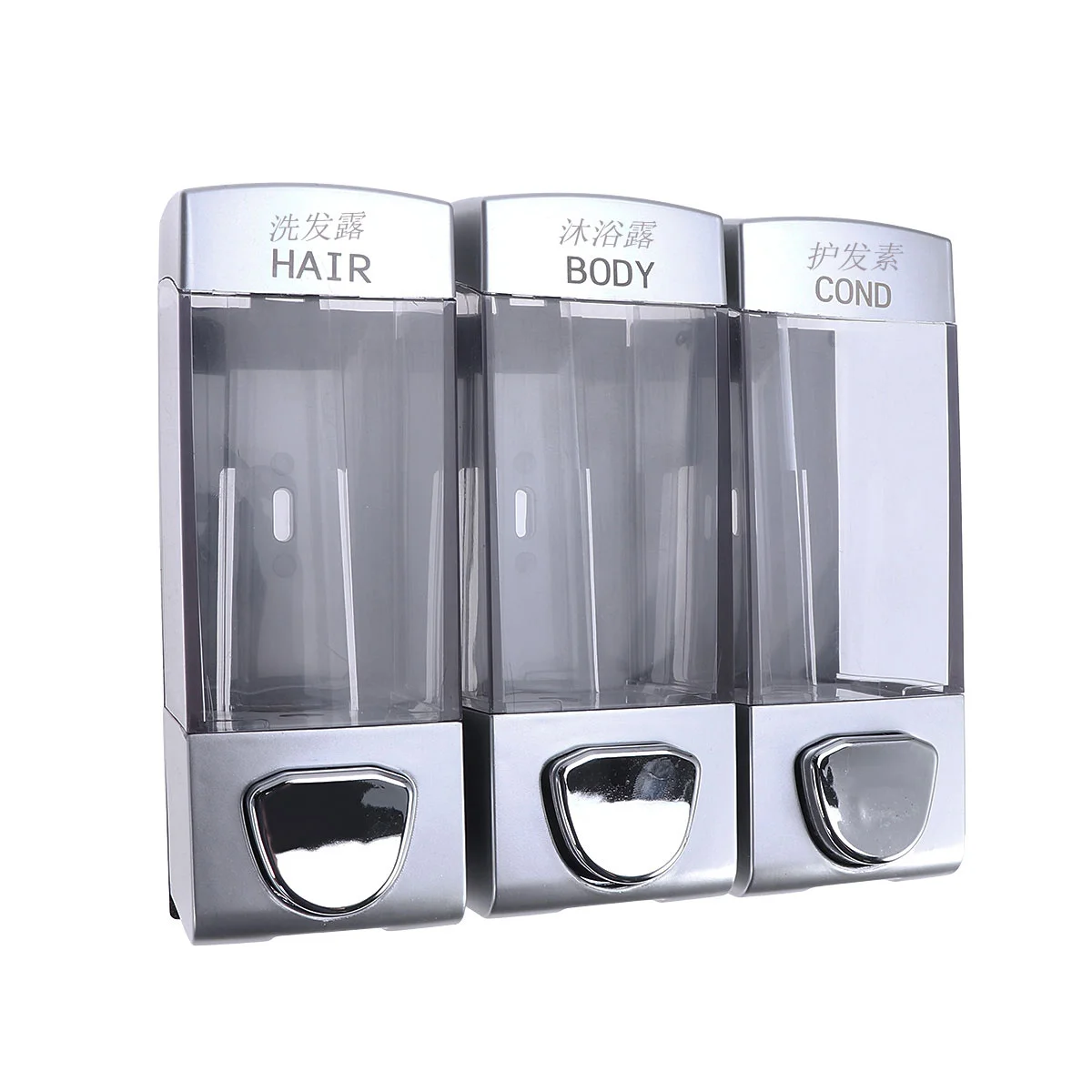 Shampoo Pump Shower Gel Airless Automatic Soap Dispenser Wall Mount Hair Conditioner