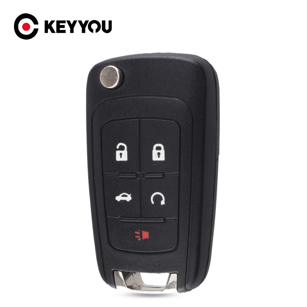 

KEYYOU 2 3 4 5 Button HU100 Blade For Chevrolet Cruze Epica Lova Camaro Impala Replacement Flip Folding Remote Car Key Shell