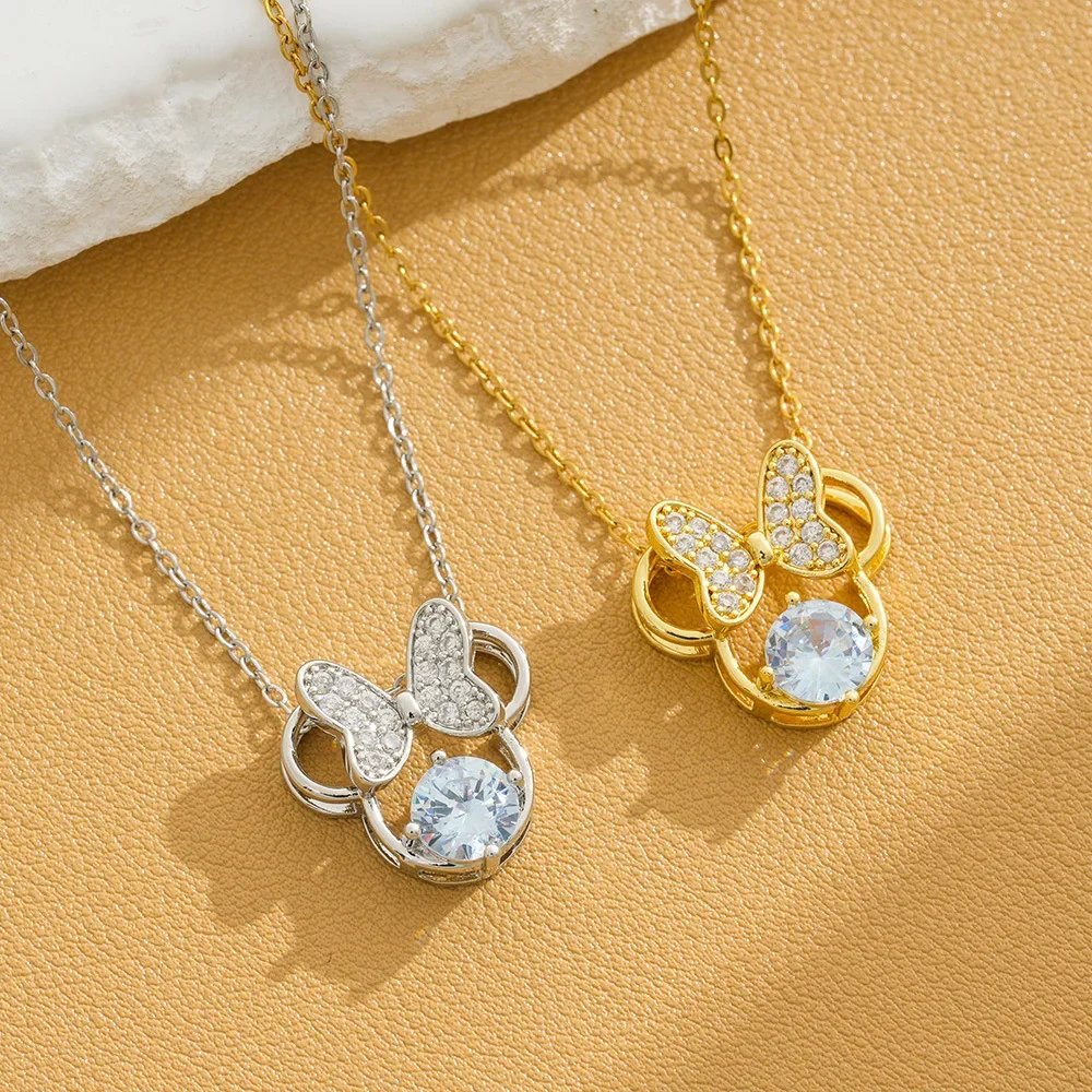 

A unique new niche Mickey head necklace with feminine charm and cartoon mouse collarbone chain accessories for 2025
