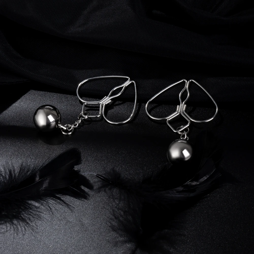 Nipple Clamps With Gravity Ball Sex Adjustable Body Clips Non-Piercing Body Jewelry For Women And Couples