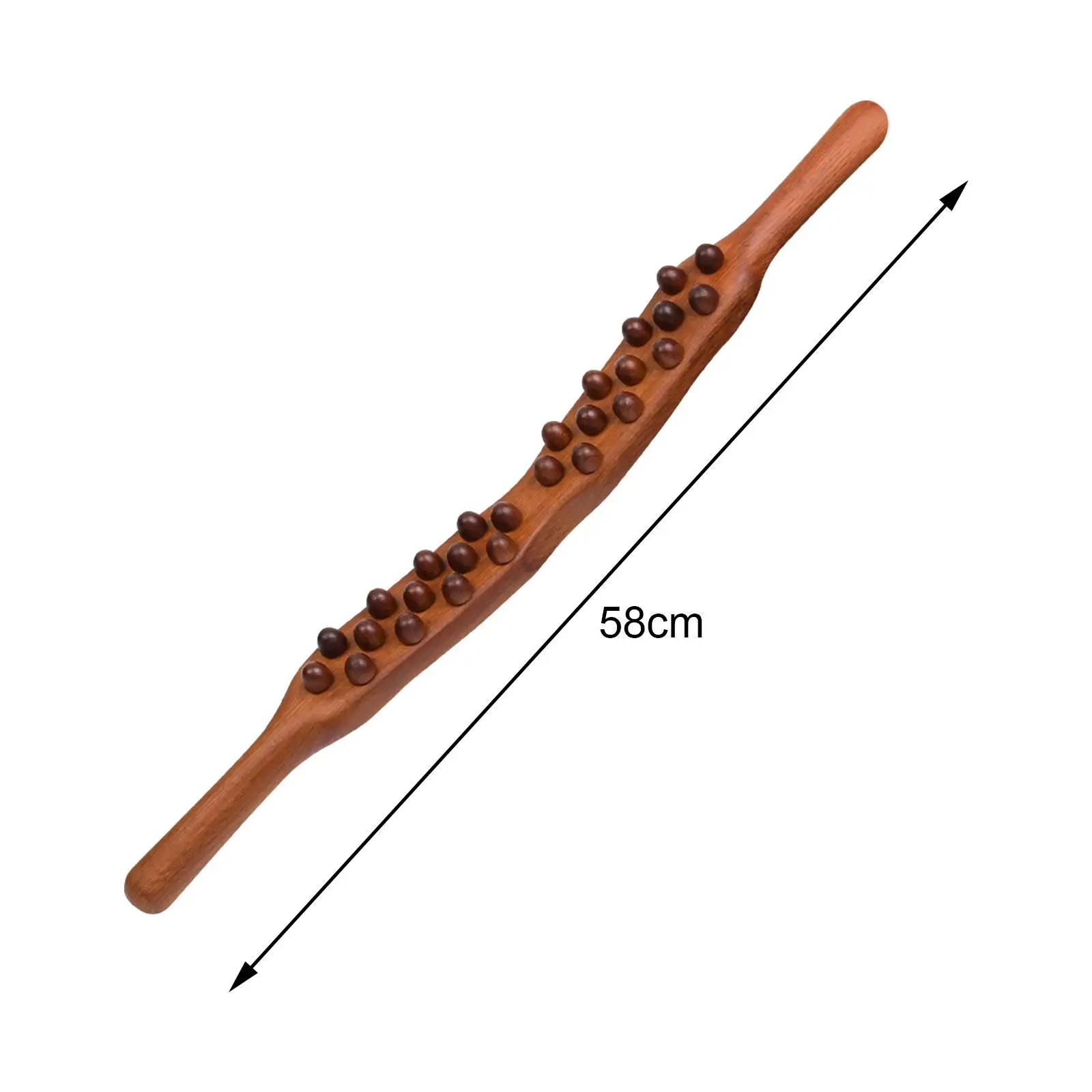 عصا تدليك خشبية محمولة على شكل عصا كشط غواشا لساق السبا لكامل الجسم