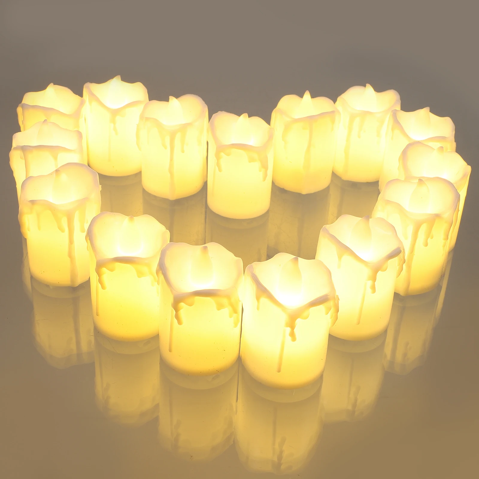 

24pcs Led Electronic Lamp Flameless Candles For Festival Party Decor Desktop Operated Warm Light