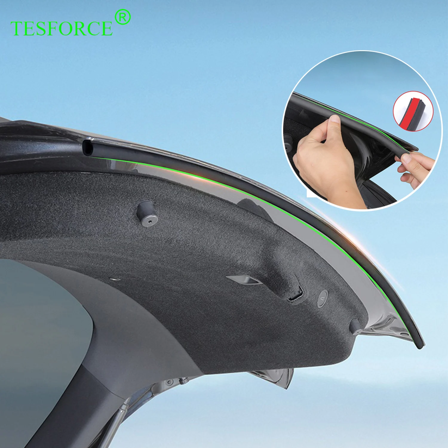 

Звукоизоляционная лента для задней двери Tesla Model Y Juniper, предотвращающая столкновения, новая модель Y 2021, уплотнительная лента для багажника, накладки на заднюю дверь