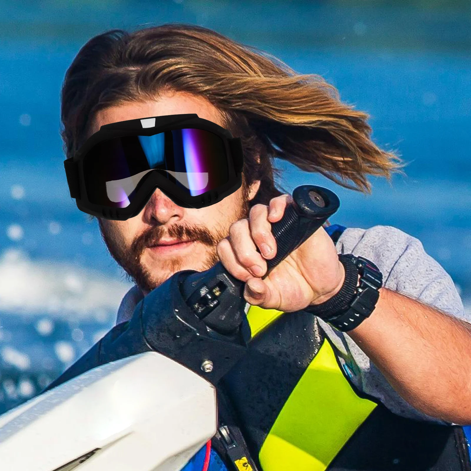 

2Pairs Durable Windproof Motorcycle Goggle Safety Cycling Glasses Outdoor Sports Protector Motorcycle Goggle Windproof Glasses