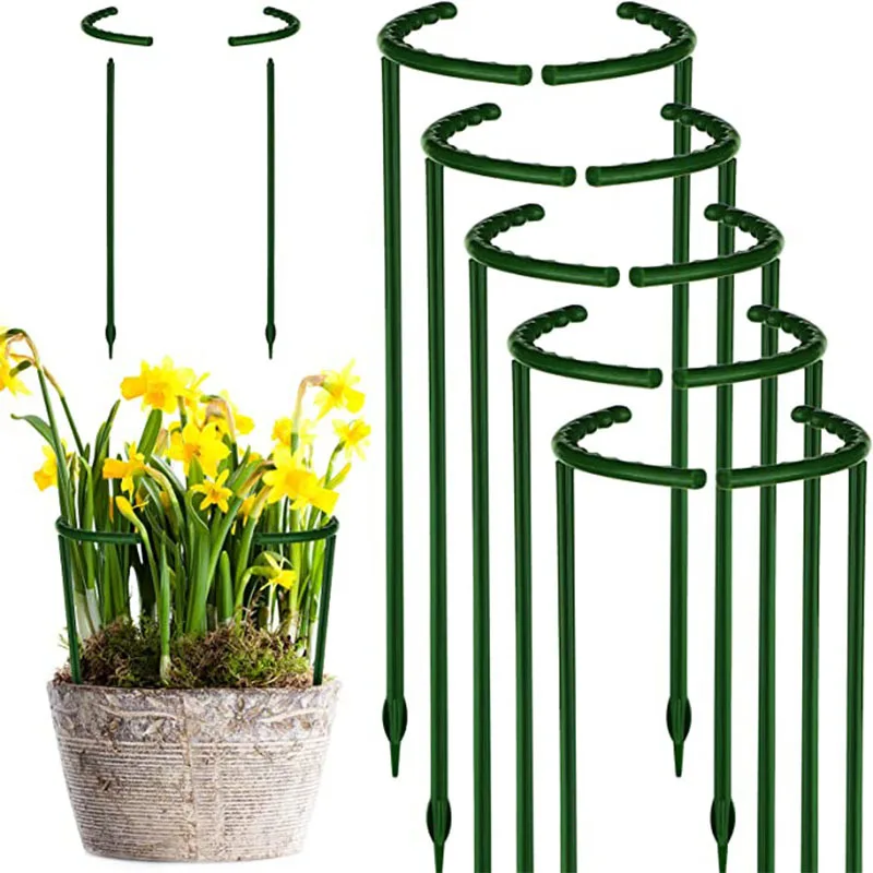 

Plant Stand Flower Pot Climbing Trellis Plant Cage Stand Crab Claw Orchid Semi-circular Plant Support Rack Gardening Supplies