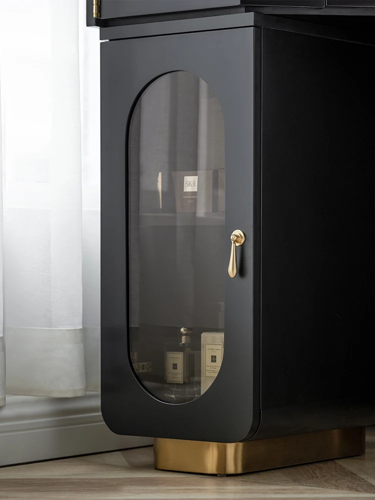 Kleine Unit Slaapkamerhoek Geïntegreerd Met Moderne En Eenvoudige Lichte Luxe Internet Rode Muur Hoek Kaptafel