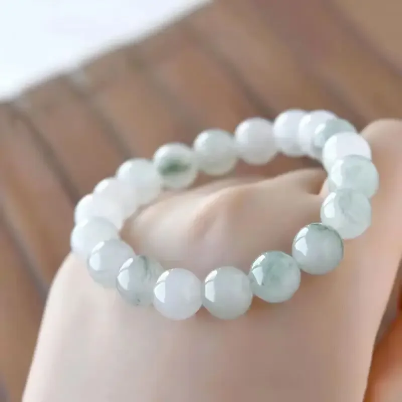 2026 Cool Natural Myanmar Jadeite Ice Floating Jades Stone Beaded Bracelets Bangles Best Gift Boutique Jewelry for Men and Women