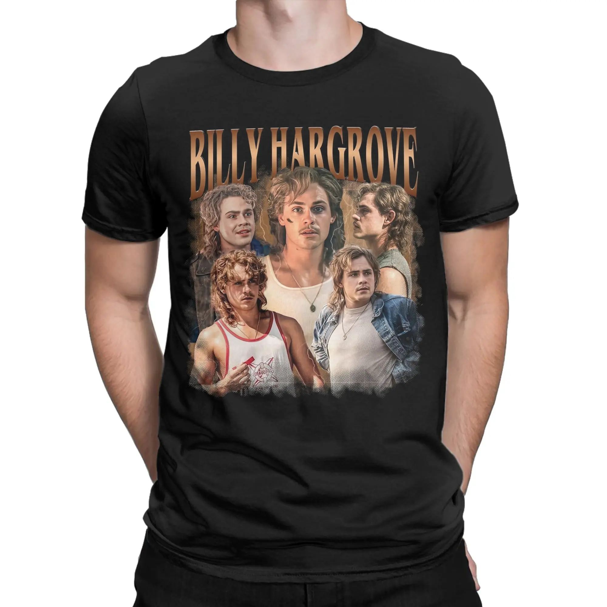Men Billy Hargrove T Shirts  100% Cotton Tops Vintage Short Sleeve O Neck Tees Gift T-Shirts