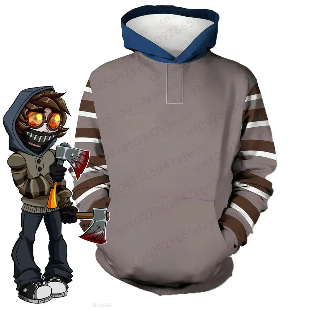 Ticci Toby Creepypasta Cosplay Pullover Hoodie Halloween-Kostüm 3D-Animations-Sweatshirt Herbst/Winter Herren Damen Hoodies – Detail 3
