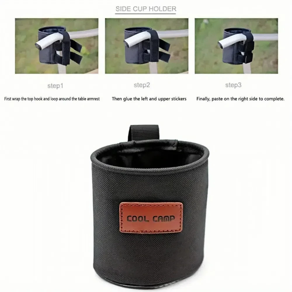 New 1PC Camping Chair Cup Holder Adjustable Foldable Beach Chair Accessory Portable Sturdy Design Water Bottle Holder view 2