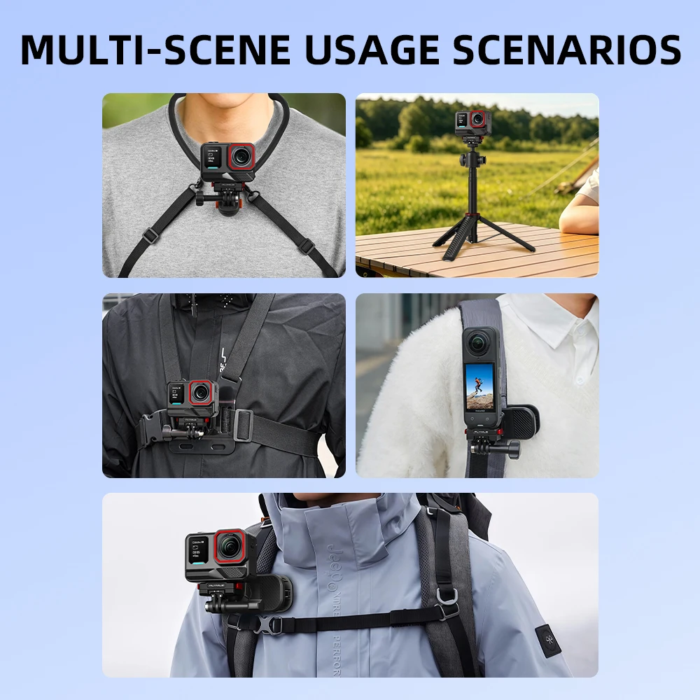 Flymile X5 Magnetische Halterung Drehbare Schnellwechselbasis mit Doppelklauen-Adapter 1/4 Schraubenloch für Insta360 Ace Pro 2 Zubehör – Detail 9