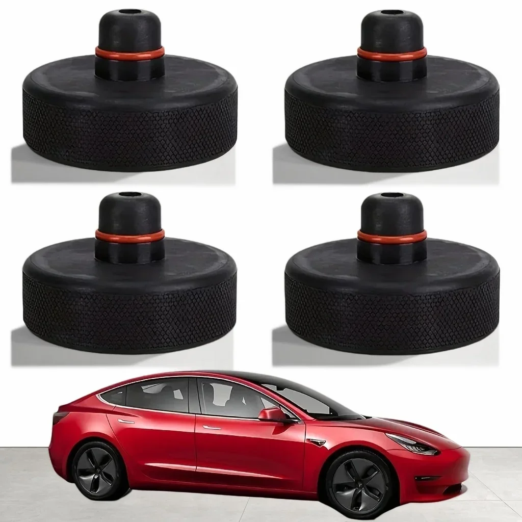 

4 шт. адаптеры для Jack Pad Tesla Model X/S/3 — черные резиновые защитные приспособления для безопасного тяжелого подъема