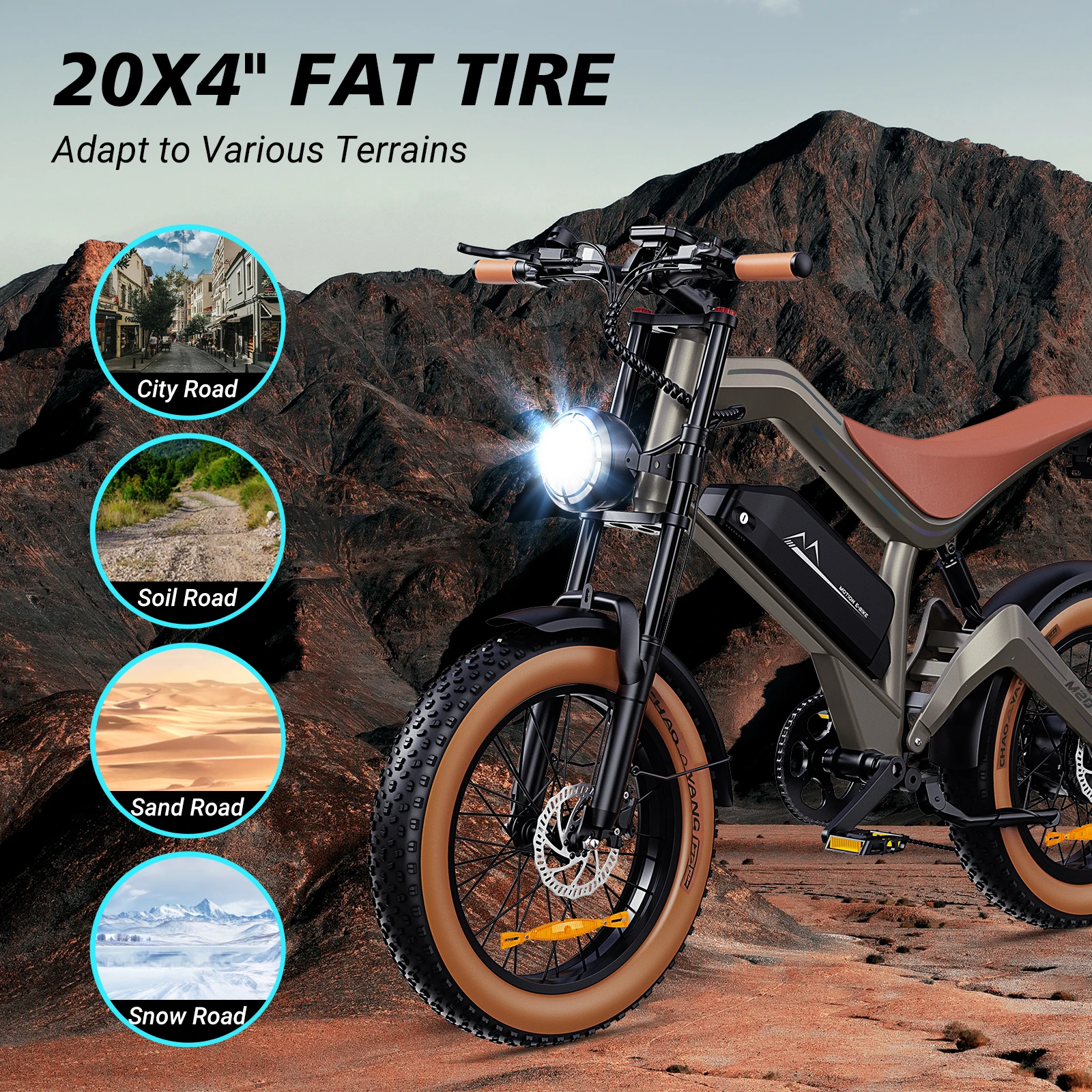 【1 Year Warranty】DYU M20 Electric Bicycle Peak 1500W Motor 48V18.2AH Lithium Battery Electric Bike Hydraulic Brake E-Bike，UL2849 view 6