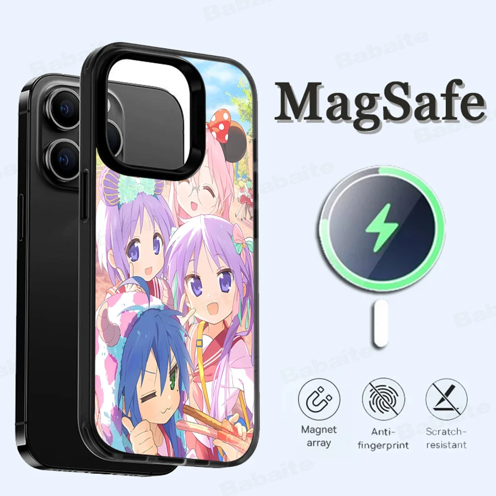 

Anime Girl Lucky Star Phone Case Magnetic Case For IPhone 16 14 13 12 11 15 Pro Max Plus For Magsafe Wireless Charge Cover