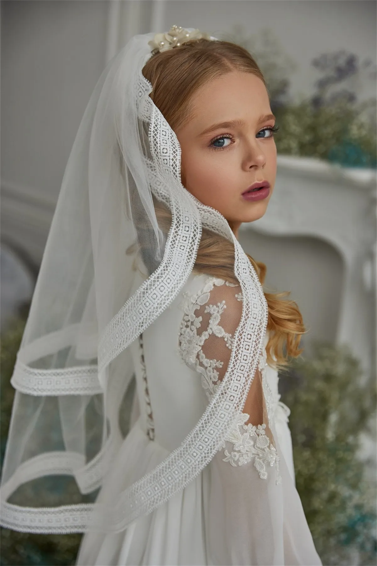 Vestidos bohemios de flores para niña, Vestido de manga larga para boda, fiesta de noche de cumpleaños de princesa, línea A, primera comunión, nuevo diseño