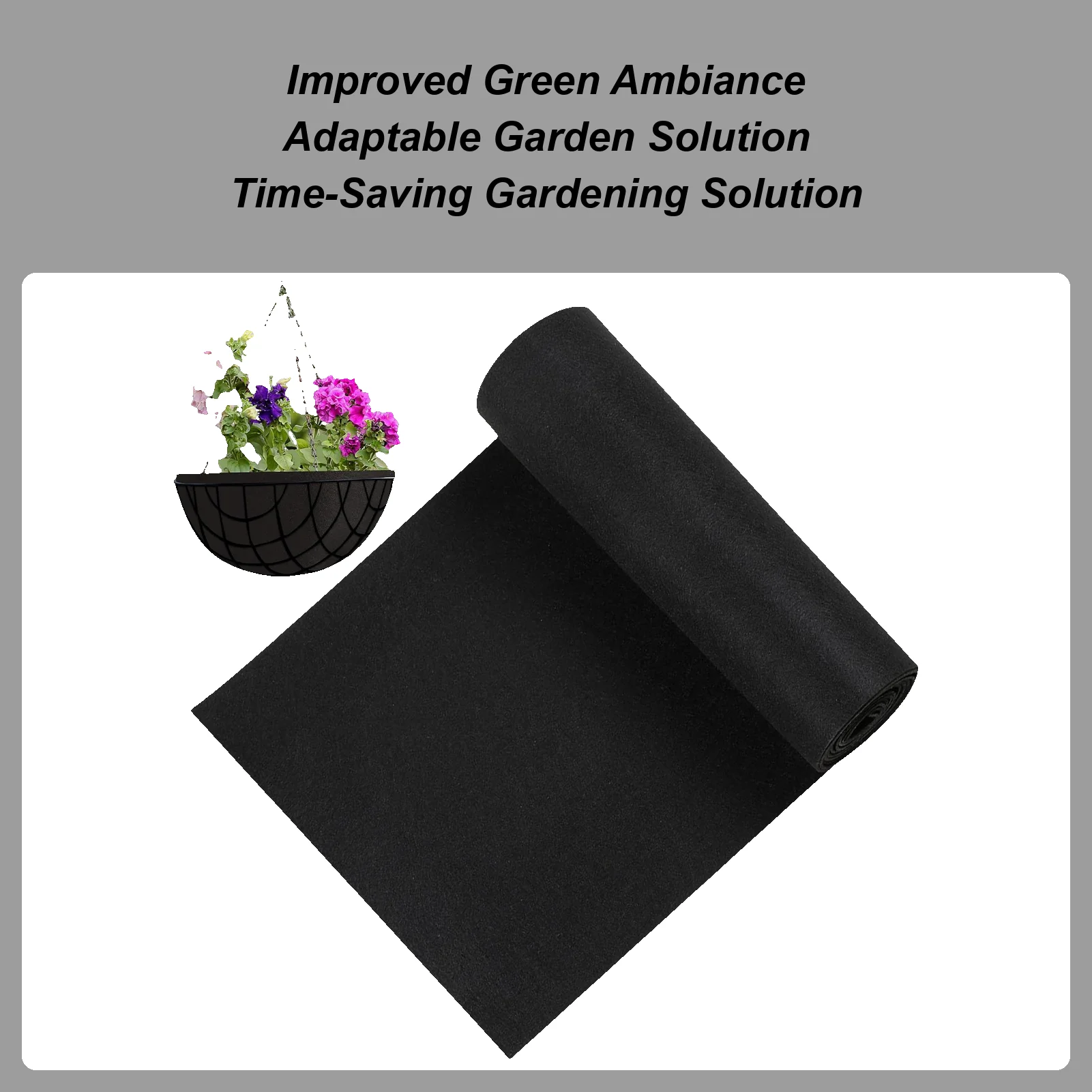 

Фетровый вкладыш для цветов, вкладыши для оконных коробок, дышащие черные листы для горшков, замена листов для двора, открытого патио