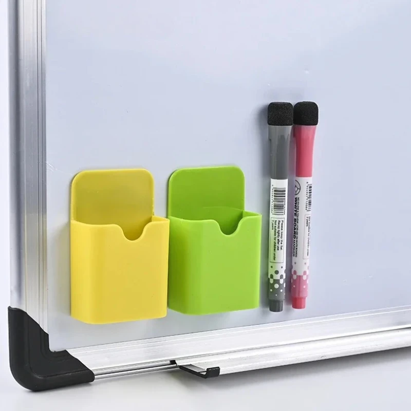 1PC Pen Box Teaching Whiteboard Magnetic Storage Pencil Box Chalk Box Board Eraser Box Magnetic Suction Hanging Plastic Box