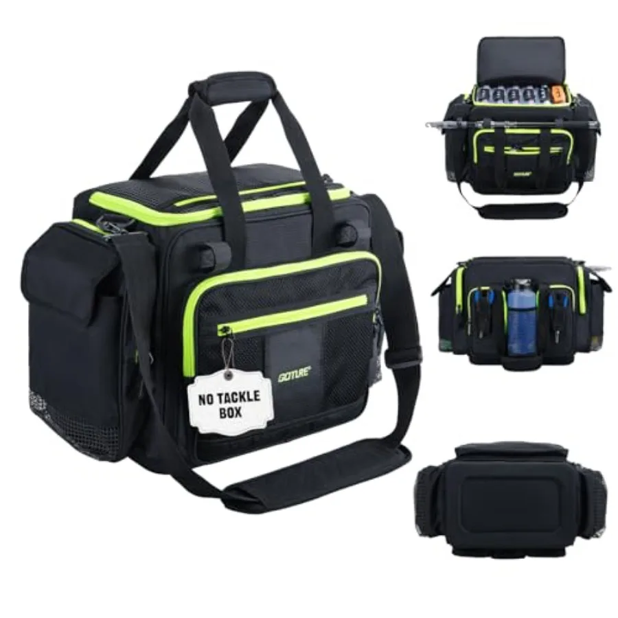 

Большая сумка для рыболовных снастей 600D, водонепроницаемая, для морской рыбалки, с молниями SBS с защитой IPX5, вмещает до 6 штук 3700.