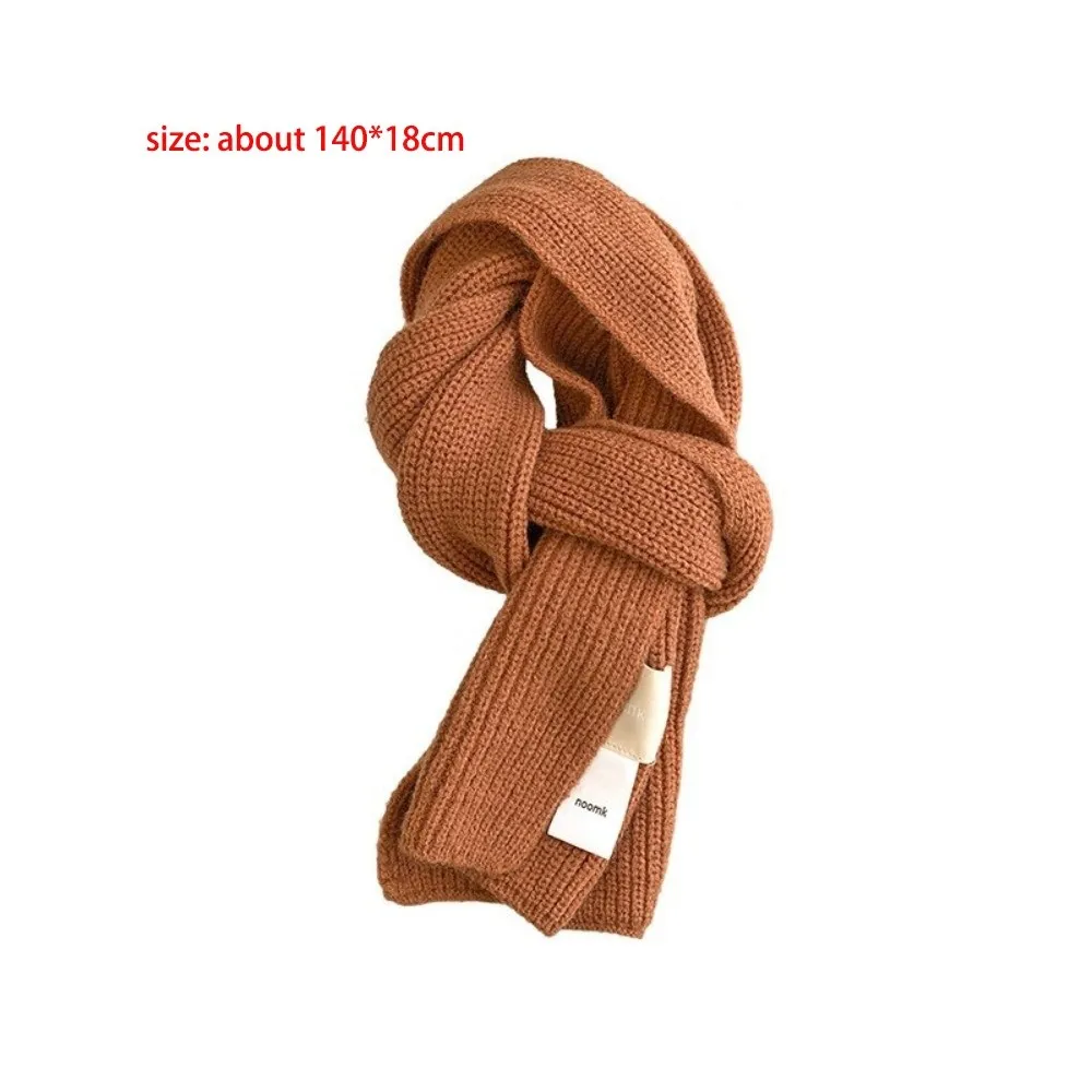 Nowy, wiatroodporny ocieplacz na szyję, odporny na zimno, ciepły, dziergany szalik, uniwersalny, jednolity kolor, chusta na szyję do sportów na świeżym powietrzu.